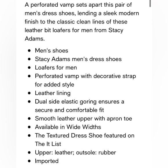 50%off w♥️ STACY ADAMS Men's Beau Bit Perforated Leather Loafer 13M black bukl - Picture 3 of 13